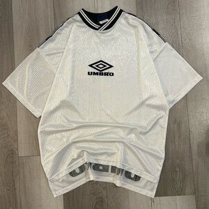 Vintage Umbro Plain White Men's Jersey Shirt Size Large